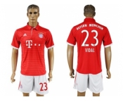 Bayern Munchen #23 Vidal Home Soccer Club Jersey