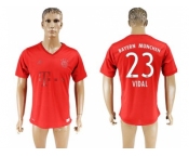 Bayern Munchen #23 Vidal Marine Environmental Protection Home Soccer Club Jersey