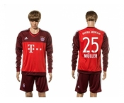Bayern Munchen #25 Muller Goalkeeper Long Sleeves Soccer Club Jersey