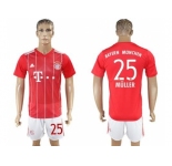 Bayern Munchen #25 Muller Home Soccer Club Jerse