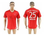 Bayern Munchen #25 Muller Marine Environmental Protection Home Soccer Club Jersey