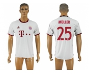 Bayern Munchen #25 Muller White Soccer Club Jersey