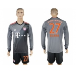 Bayern Munchen #27 Alaba Away Long Sleeves Soccer Club Jersey