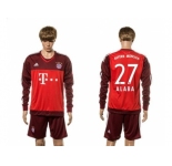 Bayern Munchen #27 Alaba Goalkeeper Long Sleeves Soccer Club Jersey