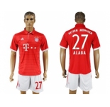 Bayern Munchen #27 Alaba Home Soccer Club Jerseys