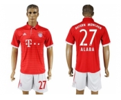 Bayern Munchen #27 Alaba Home Soccer Club Jerseys