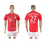 Bayern Munchen #27 Alaba Home Soccer Club Jerseyss