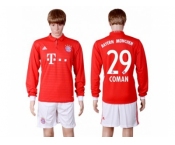 Bayern Munchen #29 Coman Home Long Sleeves Soccer Club Jersey