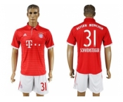 Bayern Munchen #31 Schweinsteiger Home Soccer Club Jerseys