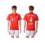 Bayern Munchen #4 Dante Home Soccer Club Jersey