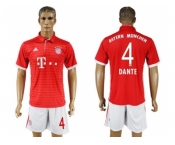 Bayern Munchen #4 Dante Home Soccer Club Jerseys