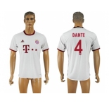 Bayern Munchen #4 Dante White Soccer Club Jersey