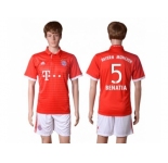 Bayern Munchen #5 Benatia Home Soccer Club Jersey