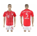 Bayern Munchen #5 Benatia Home Soccer Club Jerseys.