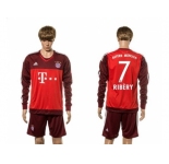 Bayern Munchen #7 Ribery Goalkeeper Long Sleeves Soccer Club Jersey