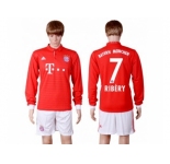 Bayern Munchen #7 Ribery Home Long Sleeves Soccer Club Jerseys