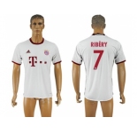 Bayern Munchen #7 Ribery White Soccer Club Jersey