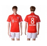 Bayern Munchen #8 Martinez Home Soccer Club Jerseys