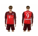 Bayern Munchen #9 Lewandowski Goalkeeper Long Sleeves Soccer Club Jersey