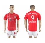 Bayern Munchen #9 Lewandowski Home Soccer Club Jerseys.