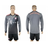 Bayern Munchen Blank Away Long Sleeves Soccer Club Jersey