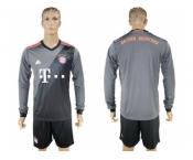 Bayern Munchen Blank Away Long Sleeves Soccer Club Jersey
