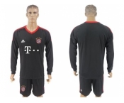 Bayern Munchen Blank Black Goalkeeper Long Sleeves Soccer Club Jersey
