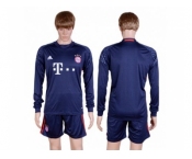 Bayern Munchen Blank Dark Blue Goalkeeper Long Sleeves Soccer Club Jerseys
