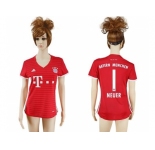 Women's Bayern Munchen #1 Neuer Home Soccer Club Jersey