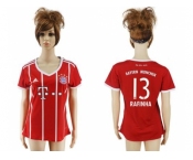 Women's Bayern Munchen #13 Rafinha Home Soccer Club Jersey