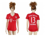 Women's Bayern Munchen #13 Rafinha Home Soccer Club Jerseys