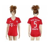 Women's Bayern Munchen #5 Benatia Home Soccer Club Jerseys