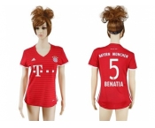 Women's Bayern Munchen #5 Benatia Home Soccer Club Jerseys