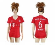 Women's Bayern Munchen #6 Thiago Home Soccer Club Jerseys