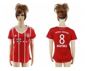 Women's Bayern Munchen #8 Martinez Home Soccer Club Jersey