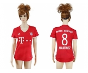 Women's Bayern Munchen #8 Martinez Home Soccer Club Jerseys