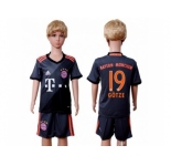 Bayern Munchen #19 Gotze Away Kid Soccer Club Jersey