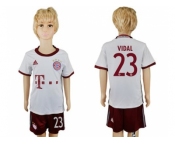 Bayern Munchen #23 Vidal SEC Away Kid Soccer Club Jersey
