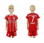 Bayern Munchen #7 Ribery Home Kid Soccer Club Jersey