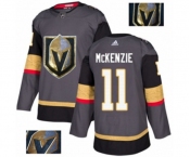 Adidas Vegas Golden Knights #11 Curtis McKenzie Authentic Gray Fashion Gold NHL Jersey