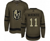 Adidas Vegas Golden Knights #11 Curtis McKenzie Authentic Green Salute to Service NHL Jersey