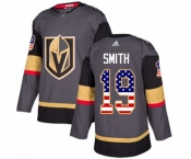 Adidas Vegas Golden Knights #19 Reilly Smith Authentic Gray USA Flag Fashion NHL Jersey