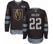 Adidas Vegas Golden Knights #22 Nick Holden Authentic Black 1917-2017 100th Anniversary NHL Jersey