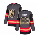 Adidas Vegas Golden Knights #22 Nick Holden Authentic Black Drift Fashion NHL Jersey