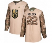 Adidas Vegas Golden Knights #22 Nick Holden Authentic Camo Veterans Day Practice NHL Jersey