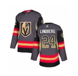 Adidas Vegas Golden Knights #24 Oscar Lindberg Authentic Black Drift Fashion NHL Jersey