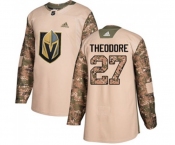 Adidas Vegas Golden Knights #27 Shea Theodore Authentic Camo Veterans Day Practice NHL Jersey