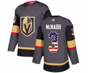 Adidas Vegas Golden Knights #3 Brayden McNabb Authentic Gray USA Flag Fashion NHL Jersey