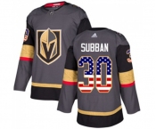 Adidas Vegas Golden Knights #30 Malcolm Subban Authentic Gray USA Flag Fashion NHL Jersey