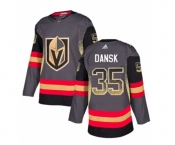 Adidas Vegas Golden Knights #35 Oscar Dansk Authentic Black Drift Fashion NHL Jersey